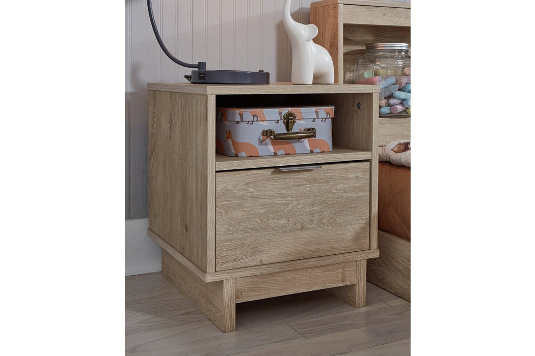 Oliah Natural Nightstand - Lara Furniture