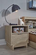 Oliah Natural Nightstand - Lara Furniture