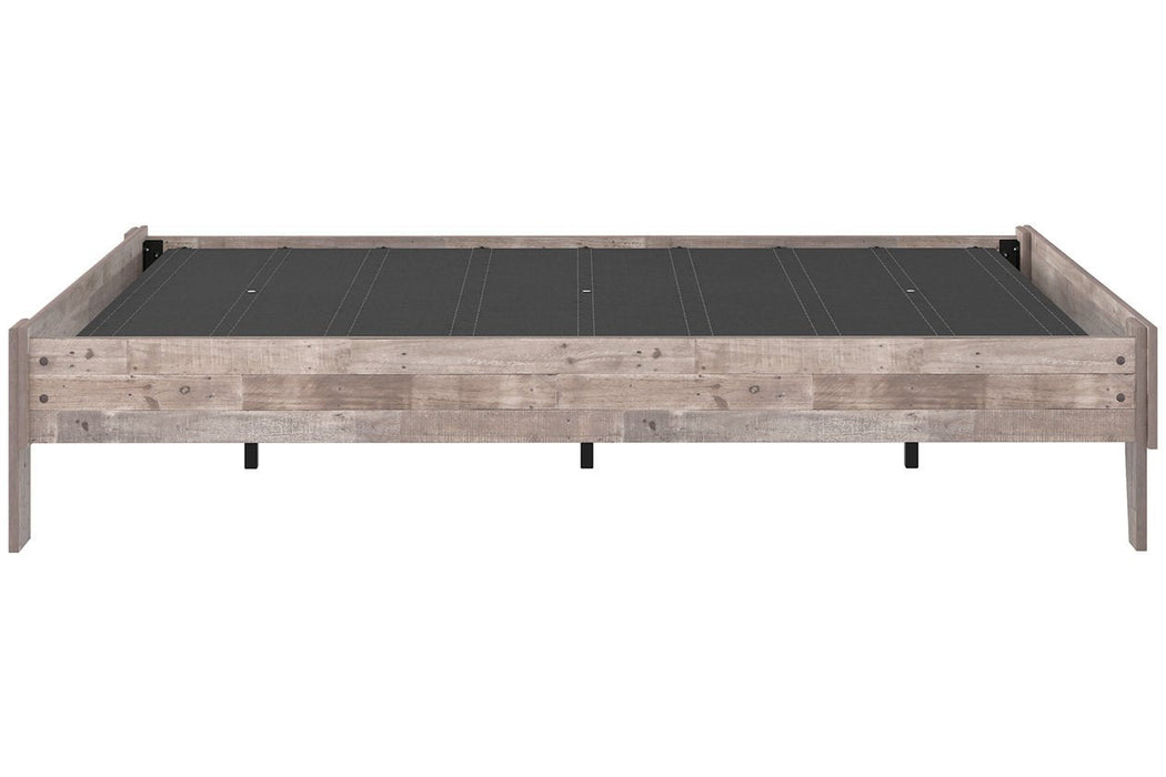 Neilsville Whitewash Full Platform Bed - Lara Furniture