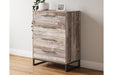 Neilsville Whitewash Chest of Drawers - Lara Furniture