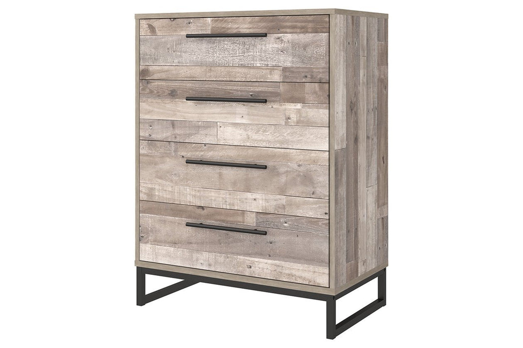 Neilsville Whitewash Chest of Drawers - Lara Furniture