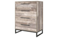 Neilsville Whitewash Chest of Drawers - Lara Furniture