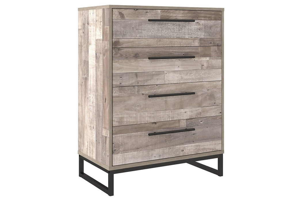 Neilsville Whitewash Chest of Drawers - Lara Furniture