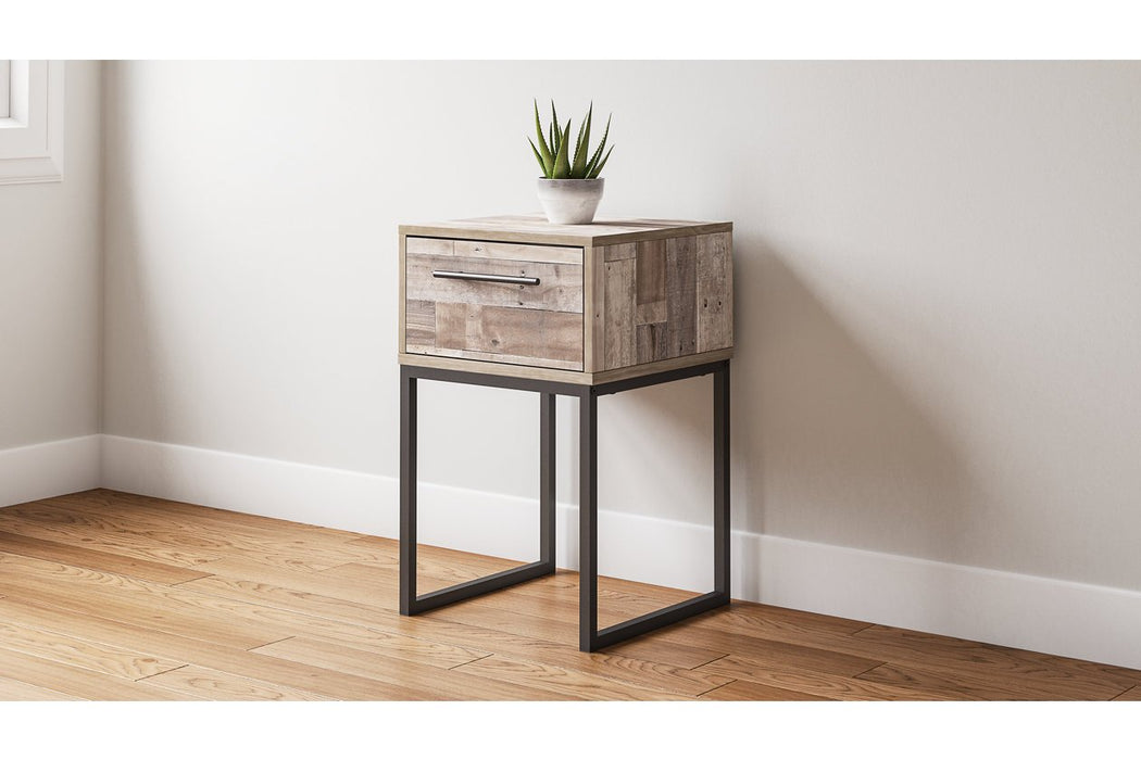 Neilsville Whitewash Nightstand - Lara Furniture