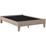 Flannia Gray Full Platform Bed - Lara Furniture