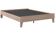 Flannia Gray Queen Platform Bed - Lara Furniture