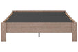 Flannia Gray Queen Platform Bed - Lara Furniture