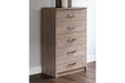 Flannia Gray Chest of Drawers - Lara Furniture