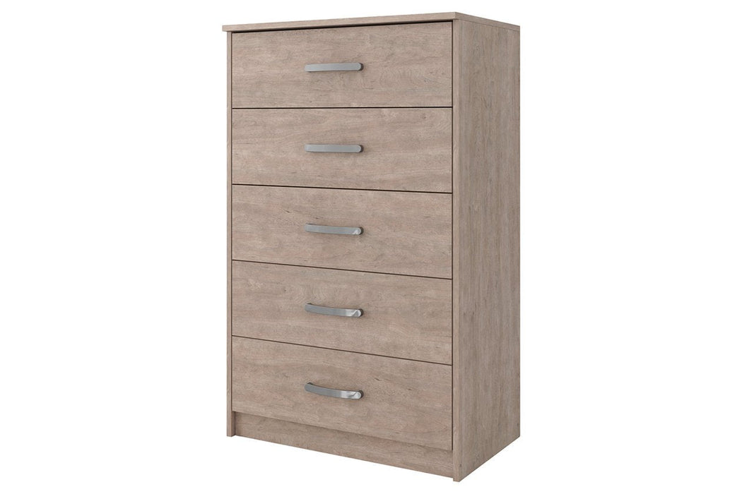 Flannia Gray Chest of Drawers - Lara Furniture