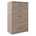 Flannia Gray Chest of Drawers - Lara Furniture