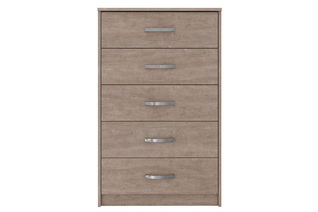 Flannia Gray Chest of Drawers - Lara Furniture