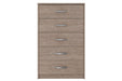 Flannia Gray Chest of Drawers - Lara Furniture