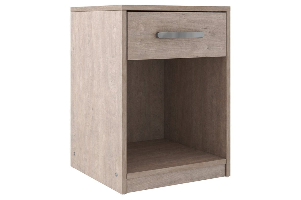 Flannia Gray Nightstand - Lara Furniture