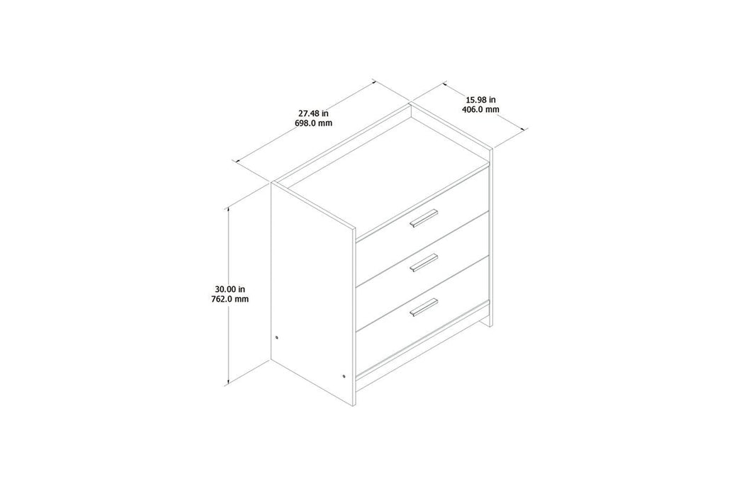 Central Park Two-tone Chest of Drawers - Lara Furniture