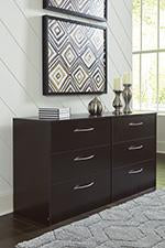 Flannia Black Dresser - Lara Furniture