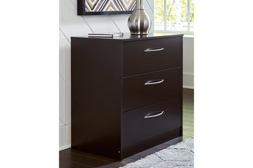 Flannia Black Chest of Drawers - Lara Furniture