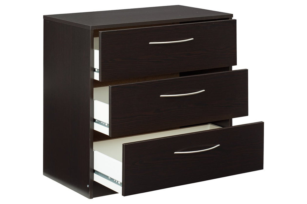 Flannia Black Chest of Drawers - Lara Furniture