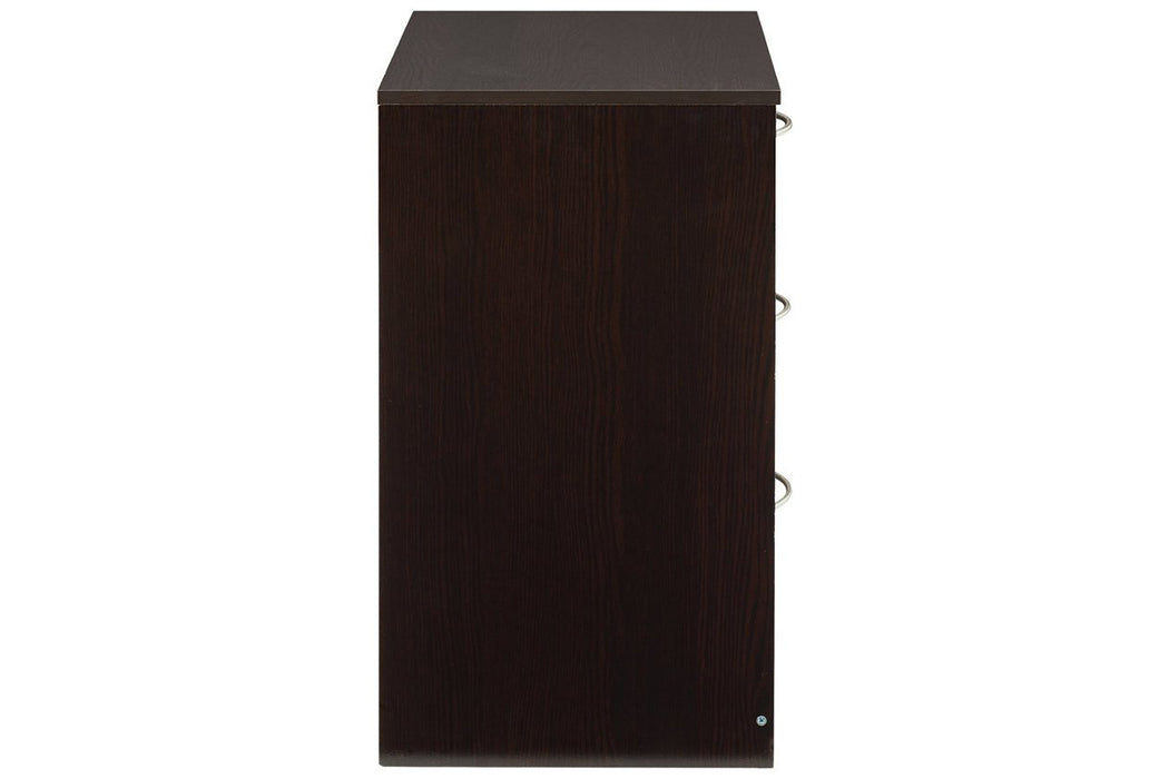 Flannia Black Chest of Drawers - Lara Furniture