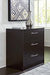 Flannia Black Chest of Drawers - Lara Furniture