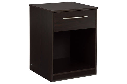 Flannia Black Nightstand - Lara Furniture