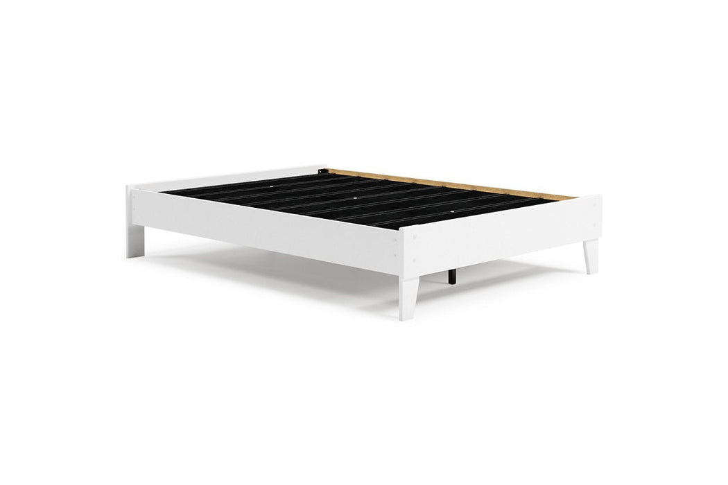 Finch White Full Platform Bed - Lara Furniture