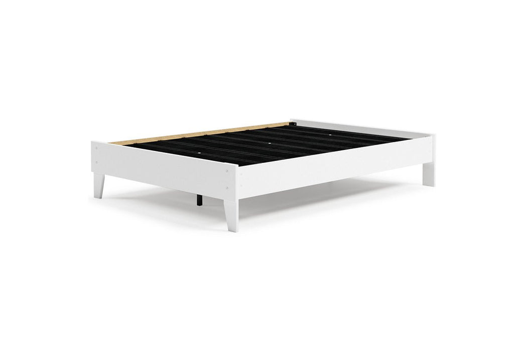 Finch White Full Platform Bed - Lara Furniture