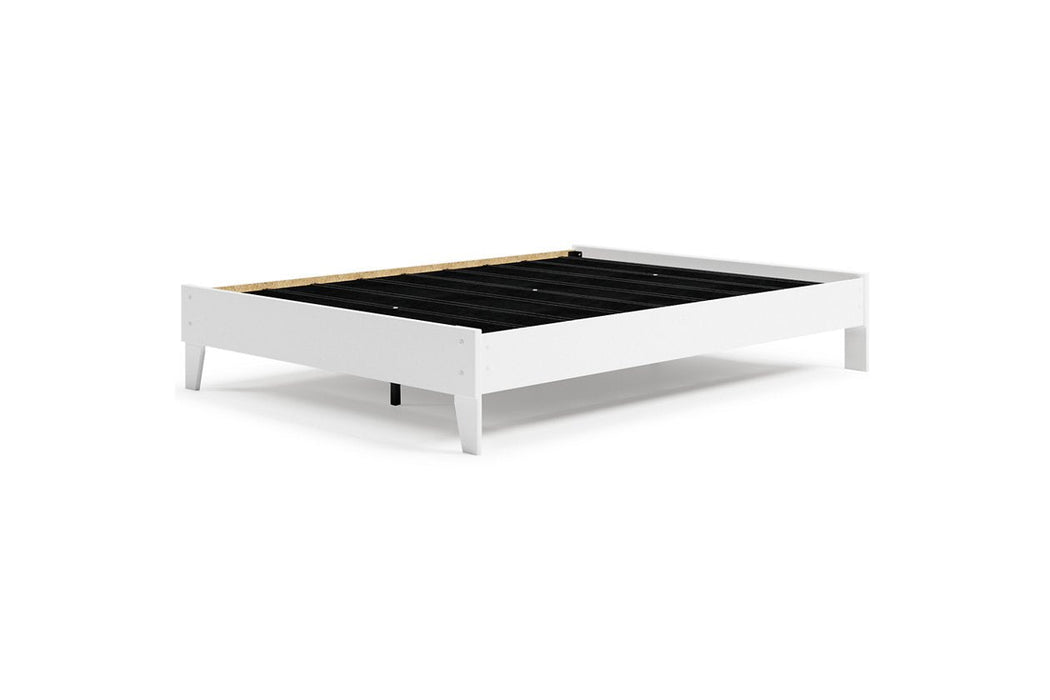 Finch White Queen Platform Bed - Lara Furniture