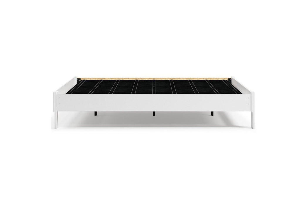 Finch White Queen Platform Bed - Lara Furniture