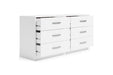 Finch White Dresser - Lara Furniture