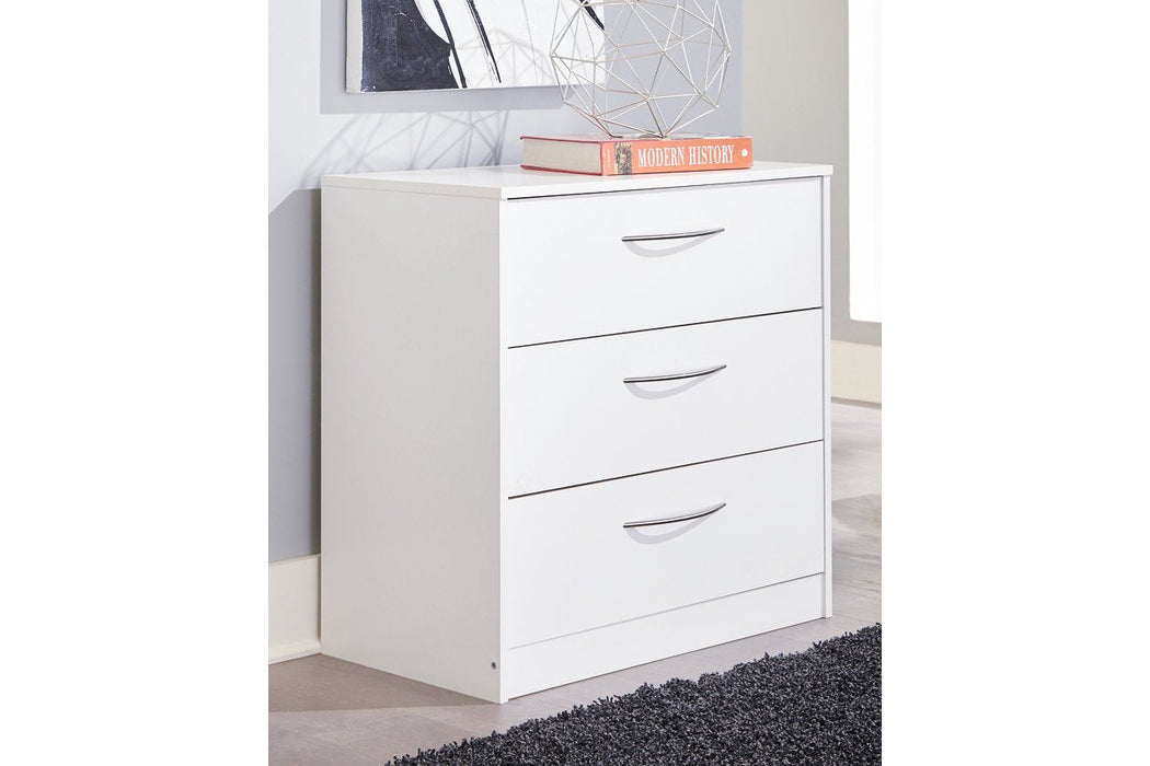 Finch White Chest of Drawers - Lara Furniture