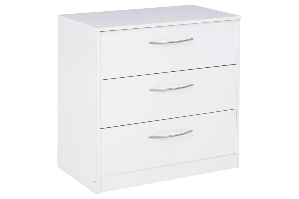 Finch White Chest of Drawers - Lara Furniture