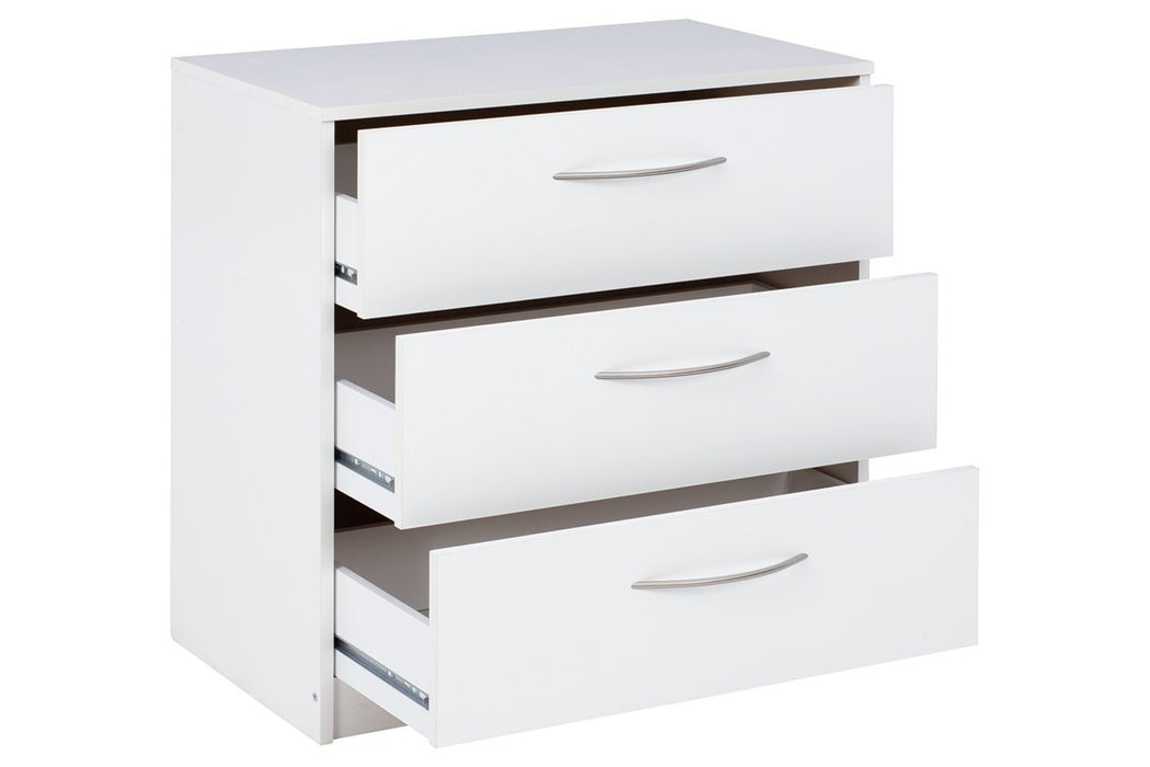 Finch White Chest of Drawers - Lara Furniture