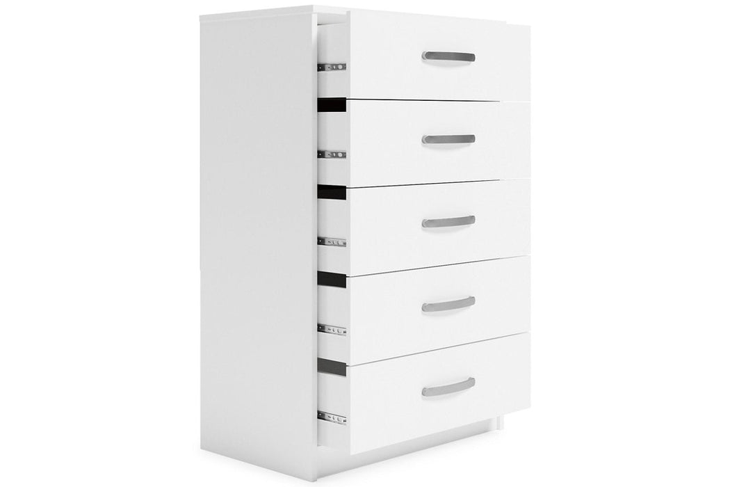 Finch White Chest of Drawers - Lara Furniture