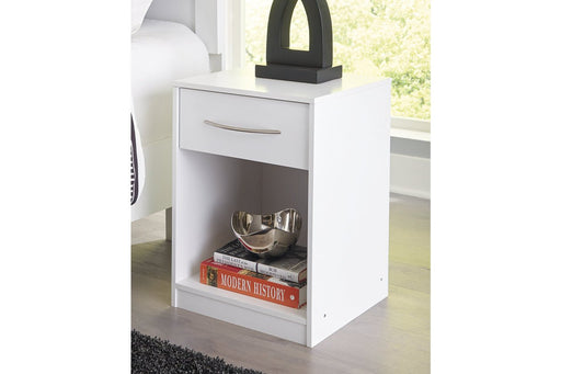 Finch White Nightstand - Lara Furniture