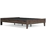 Calverson Mocha Full Platform Bed - Lara Furniture