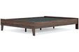 Calverson Mocha Queen Platform Bed - Lara Furniture