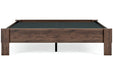 Calverson Mocha Queen Platform Bed - Lara Furniture