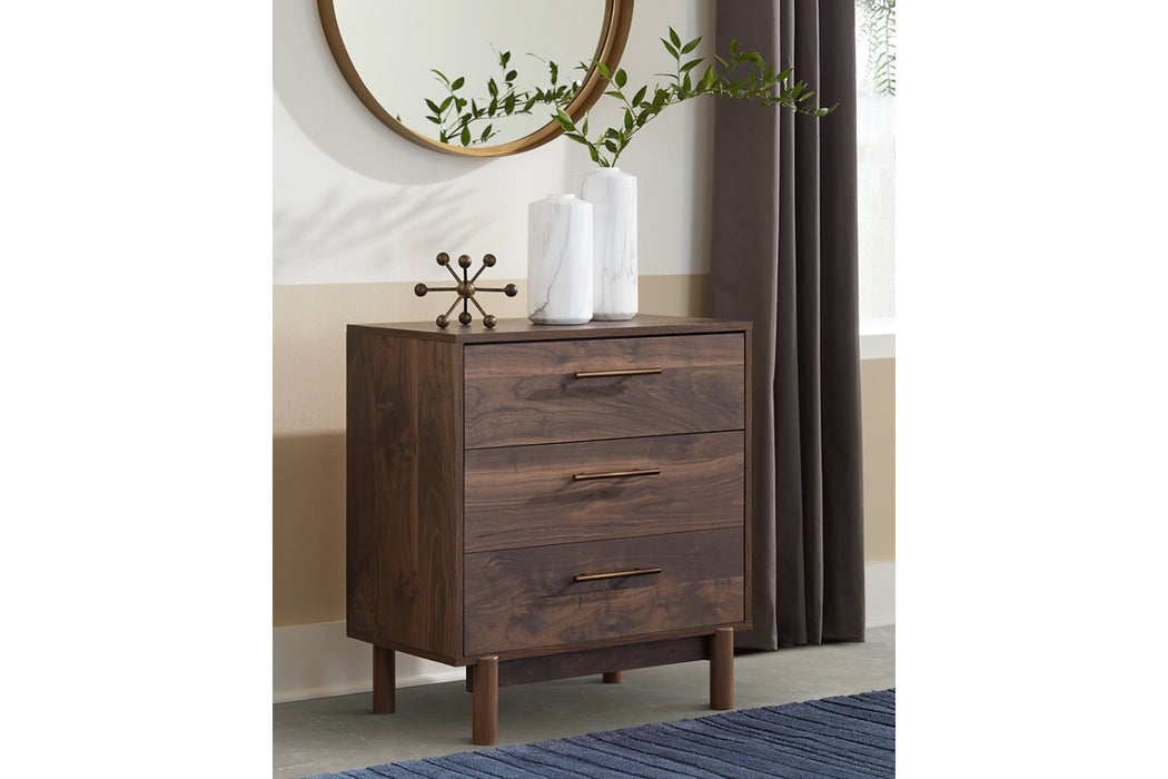 Calverson Mocha Chest of Drawers - Lara Furniture