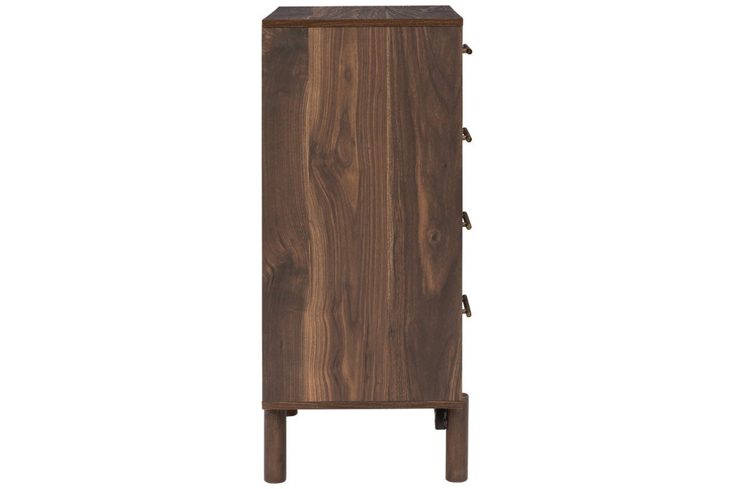 Calverson Mocha Chest of Drawers - Lara Furniture