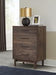 Calverson Mocha Chest of Drawers - Lara Furniture