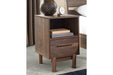 Calverson Mocha Nightstand - Lara Furniture