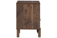 Calverson Mocha Nightstand - Lara Furniture