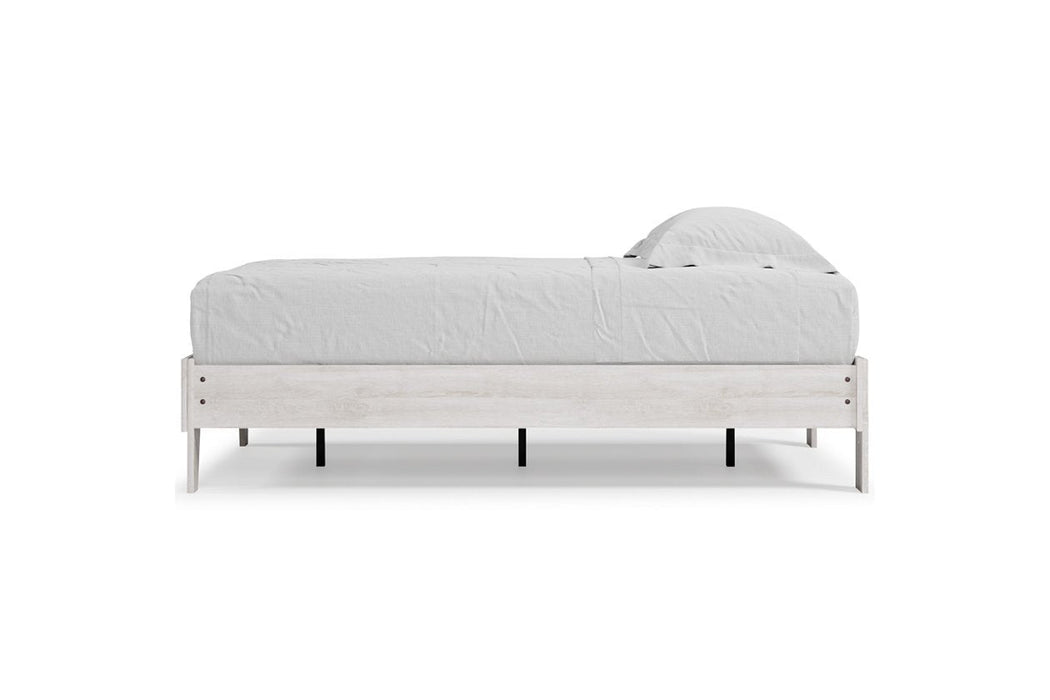 Shawburn Whitewash Twin Platform Bed - Lara Furniture