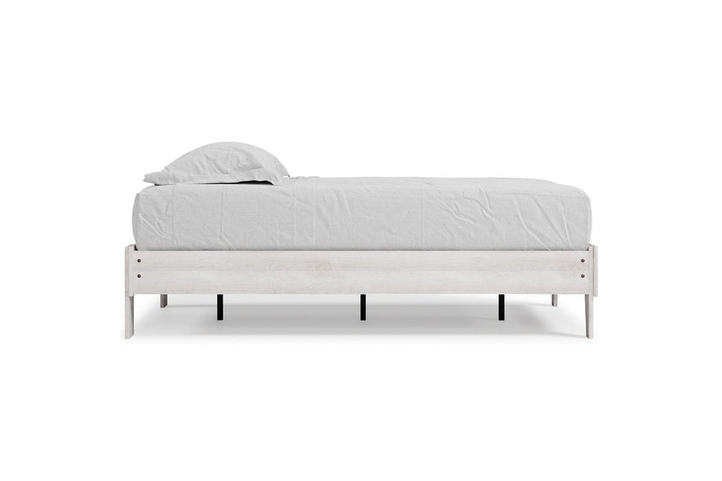 Shawburn Whitewash Twin Platform Bed - Lara Furniture