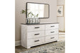 Shawburn Whitewash/Charcoal Gray Dresser - Lara Furniture