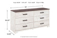 Shawburn Whitewash/Charcoal Gray Dresser - Lara Furniture