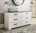 Shawburn Whitewash/Charcoal Gray Dresser - Lara Furniture