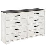 Shawburn Whitewash/Charcoal Gray Dresser - Lara Furniture