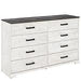 Shawburn Whitewash/Charcoal Gray Dresser - Lara Furniture