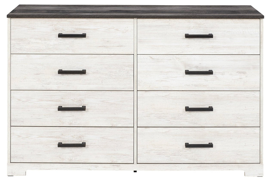 Shawburn Whitewash/Charcoal Gray Dresser - Lara Furniture